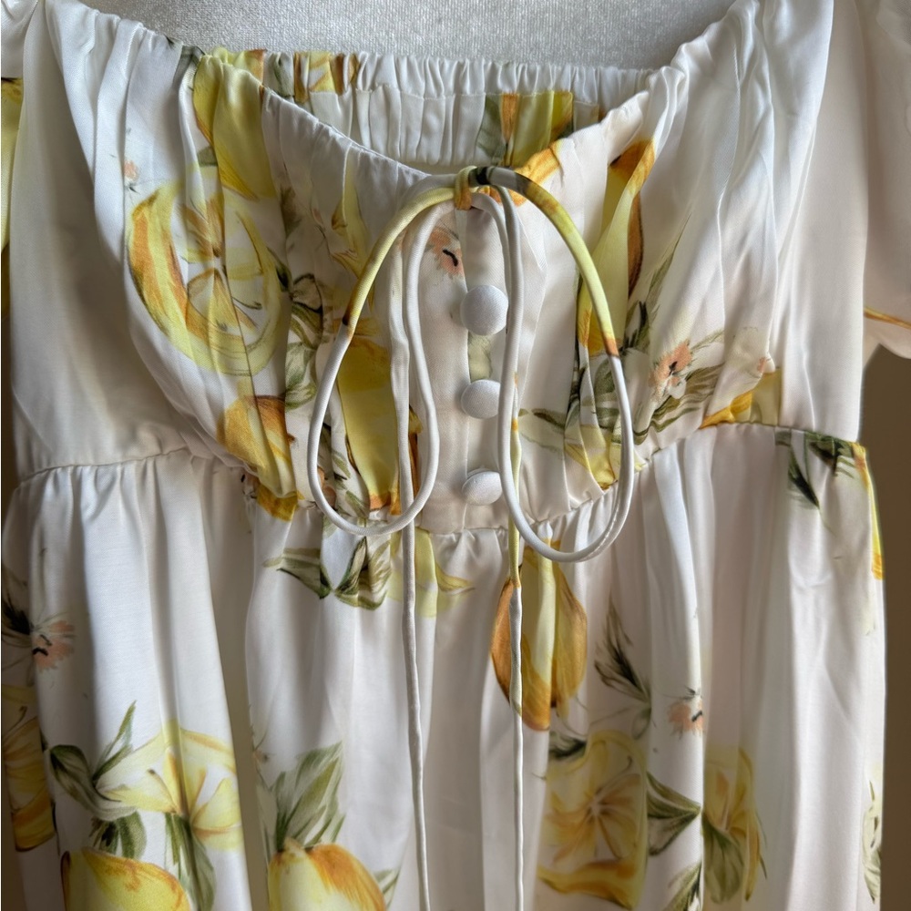 NWT For Love & Lemons Serafina Mini Dress in Lemons Print - Picture 6 of 10